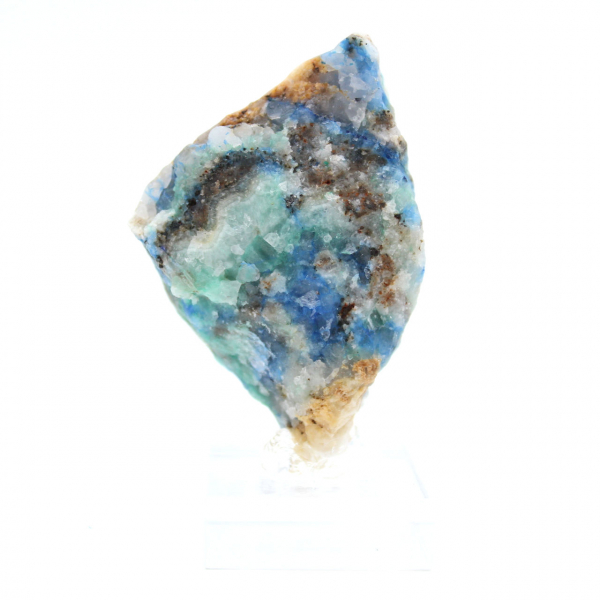 Tranche polie d’Azurite Malachite minéral brut de qualité