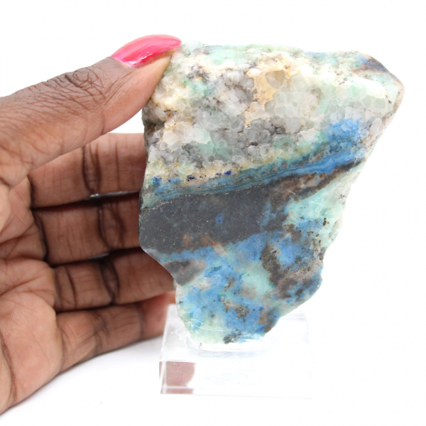 Tranche d’Azurite Malachite pour ornement