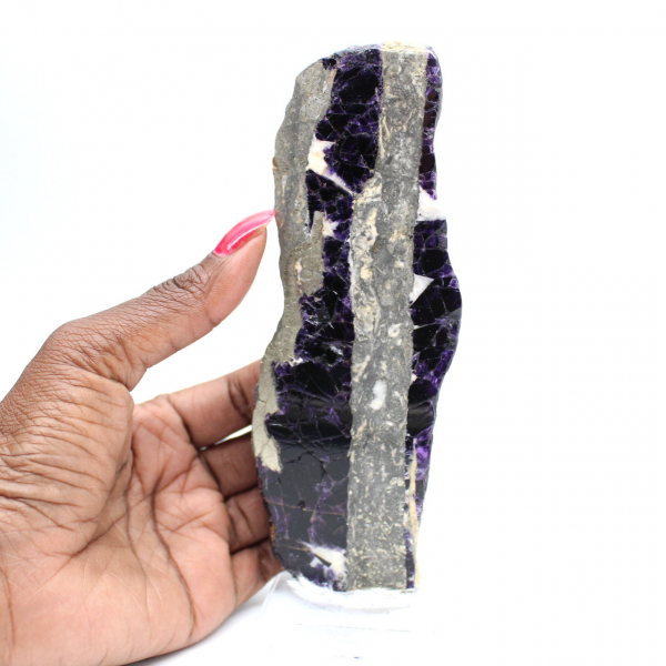 Tranche de Fluorite et Pyrite pour collection minérale