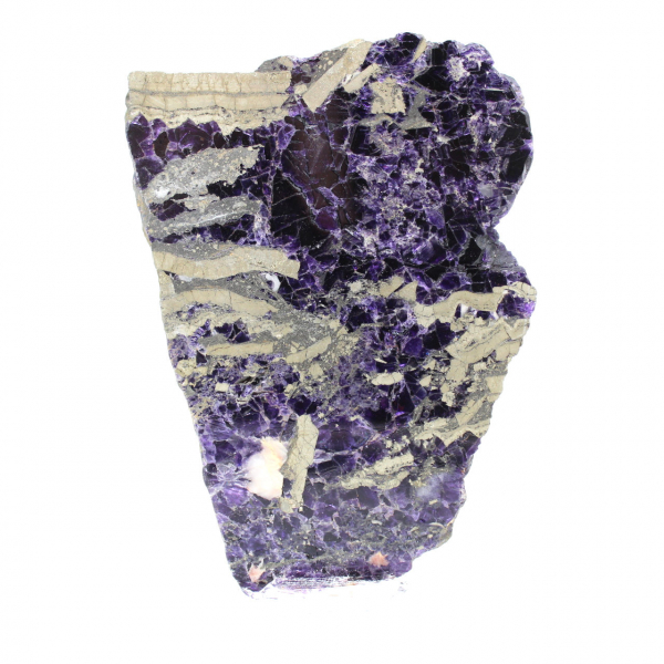 Tranche de Fluorite Pyrite authentique pour décoration