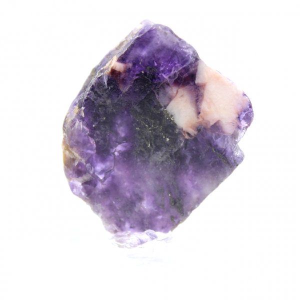 Tranche Fluorite Pyrite naturelle idéale pour collection