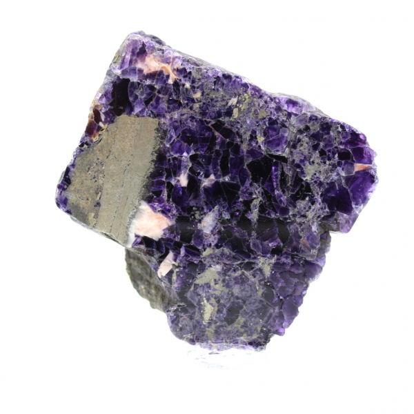 Pierre de Fluorite Pyrite naturelle minéral unique
