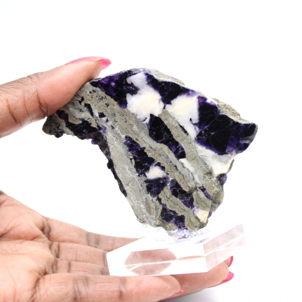 Tranche de Fluorite Pyrite authentique pour décoration