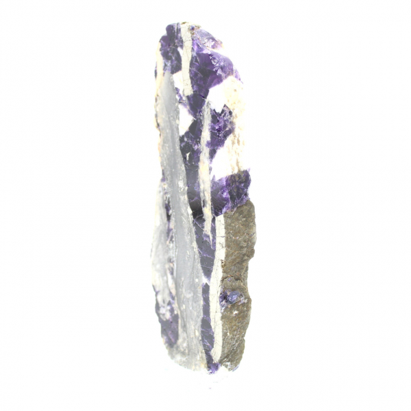 Tranche Fluorite Pyrite naturelle idéale pour collection
