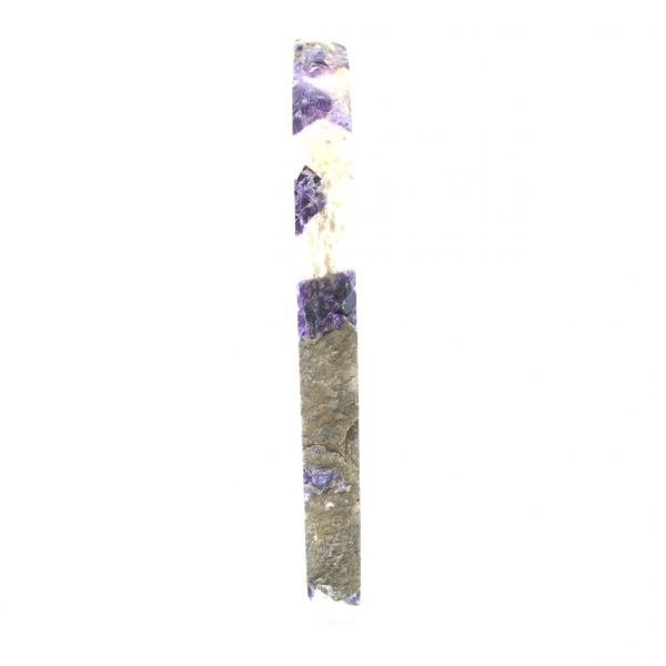 Tranche Fluorite Pyrite naturelle idéale pour collection