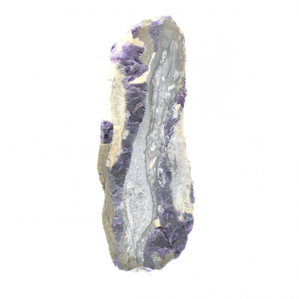 Tranche Fluorite Pyrite naturelle idéale pour collection
