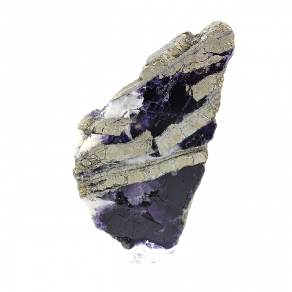 Pierre de Fluorite Pyrite naturelle minéral unique
