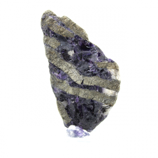 Pierre de Fluorite Pyrite naturelle minéral unique