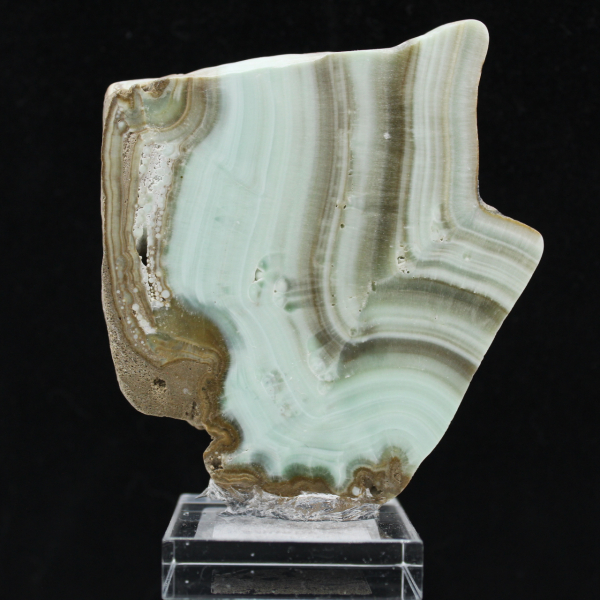 Tranche d’Aragonite verte pour collection de minéraux