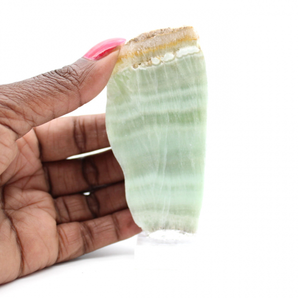 Pierre d’Aragonite verte idéale pour collection