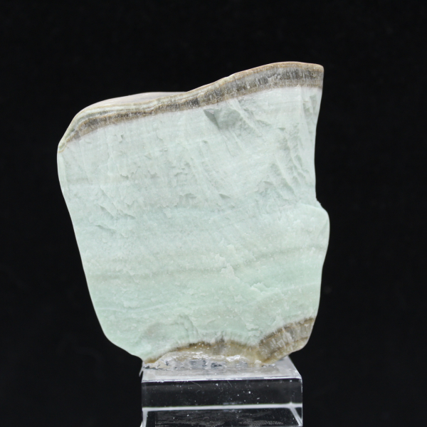 Tranche d’Aragonite verte pour collection de minéraux
