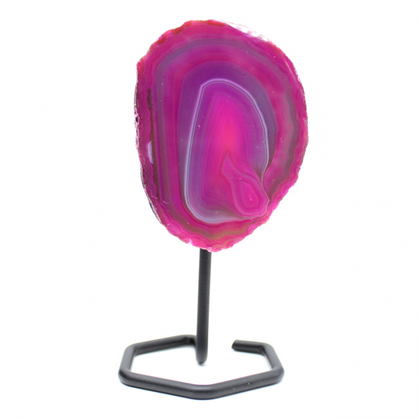 Agate teintée de rose