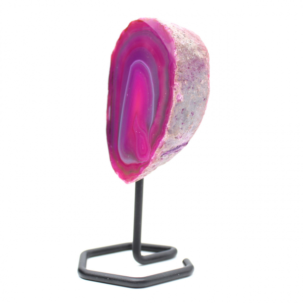 Agate teintée de rose