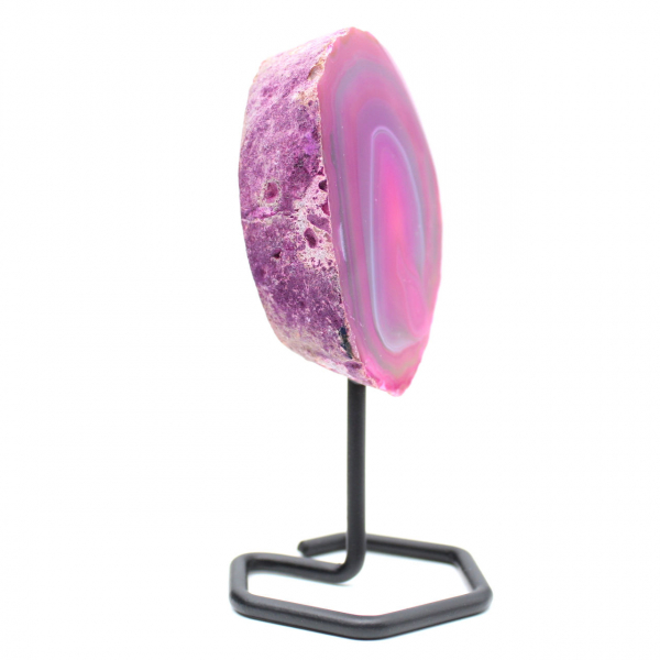 Agate teintée de rose