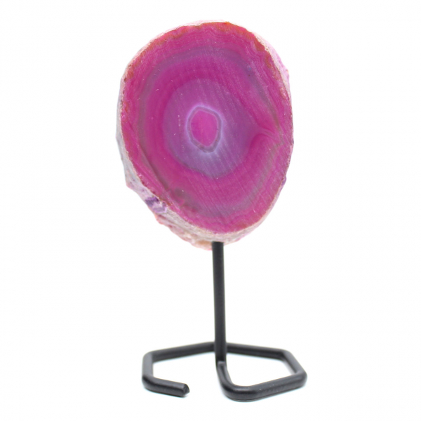 Agate teintée de rose