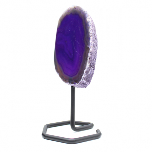 Agate teintée de violet