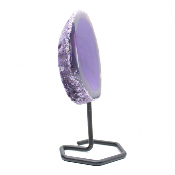 Agate teintée de violet