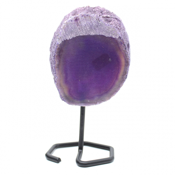 Agate teintée de violet