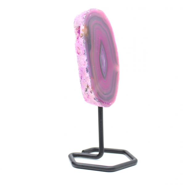 Agate teintée de rose
