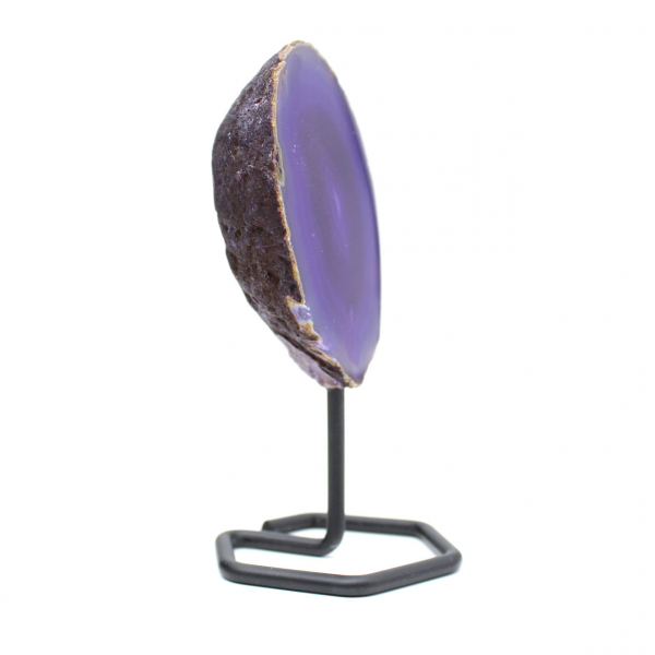 Agate teintée de violet