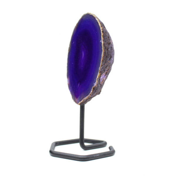 Agate teintée de violet