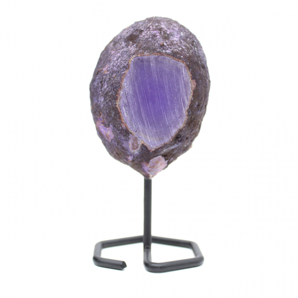 Agate teintée de violet