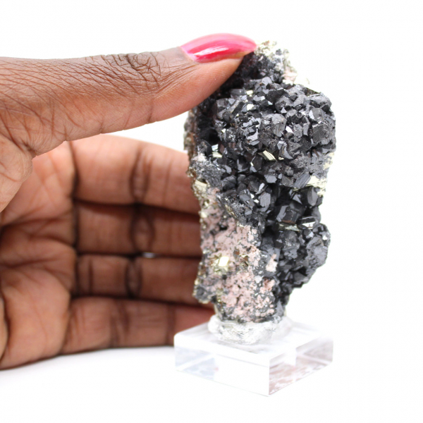 Cristaux Sphalérite Pyrite Cristaux Sphalérite Pyrite