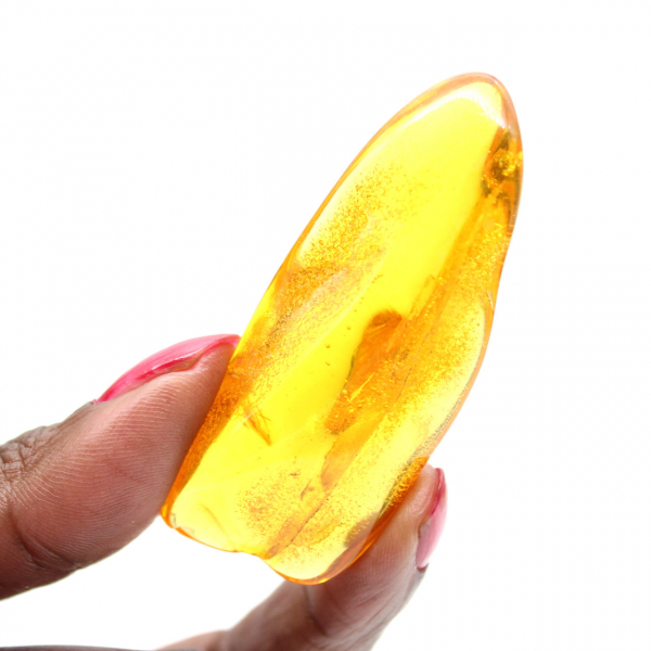 Ambre jaune véritable de la Baltique – Galet pour minéralogie