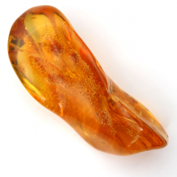 Galet de pierre naturelle Ambre jaune pour spécimen unique