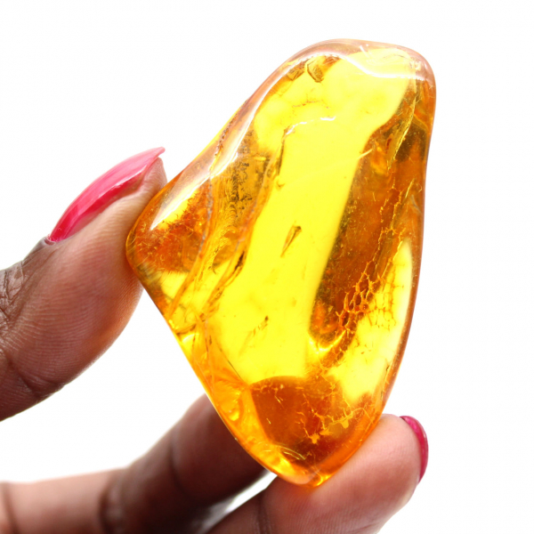 Ambre jaune de la Baltique – Galet poli, Objet de Déco