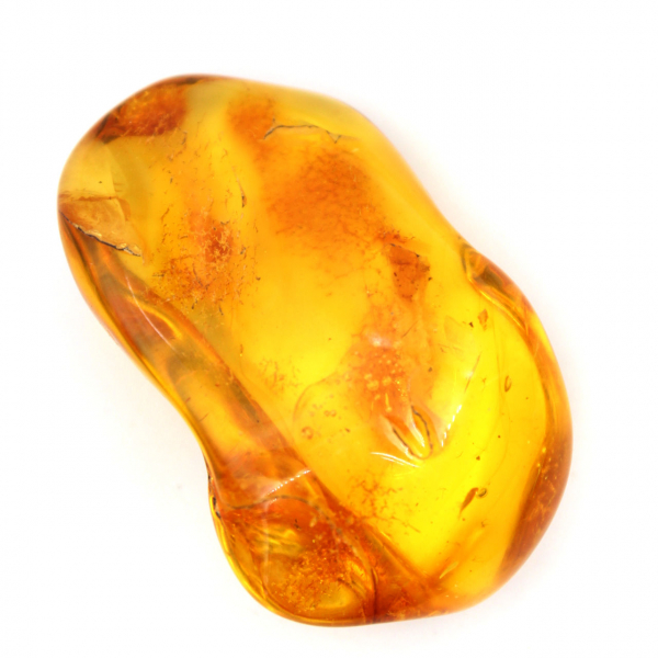 Pierre naturelle Ambre jaune – Galet de collection Lituanie
