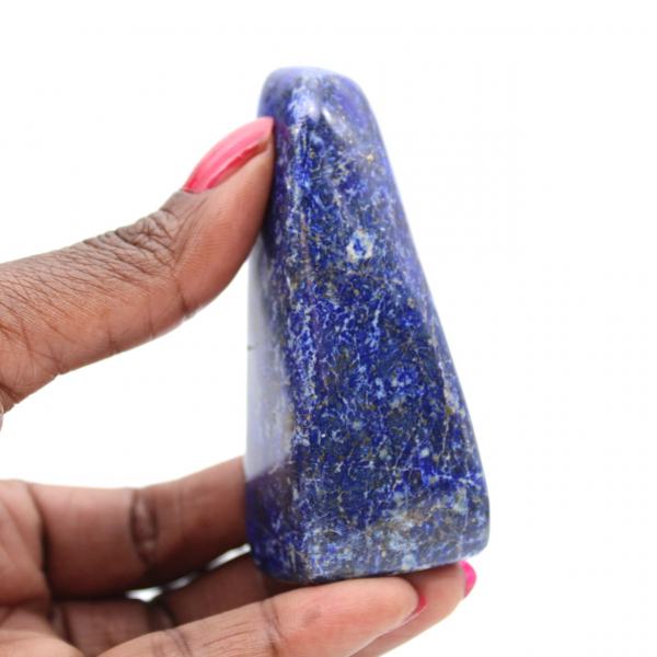 Ornement minéral lapis-lazuli poli Afghanistan