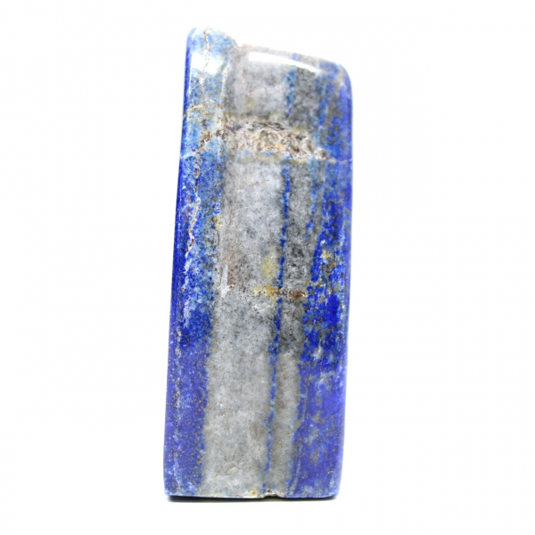 Bloc décoratif lapis-lazuli poli bleu
