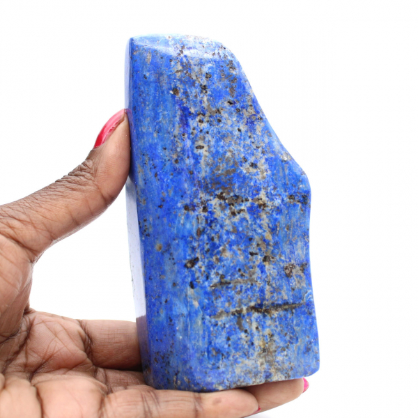 Forme libre Lapis-lazuli Bleu Royal Inclusions Pyrite Calcite