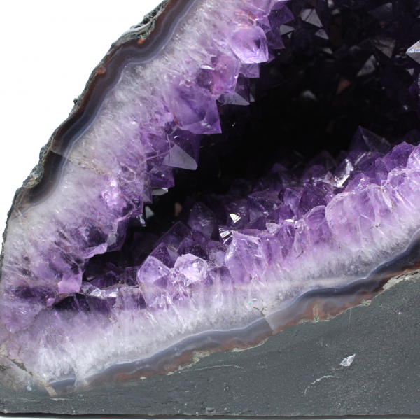 Géode d’améthyste du Brésil avec cristaux violets pour collectionneur 