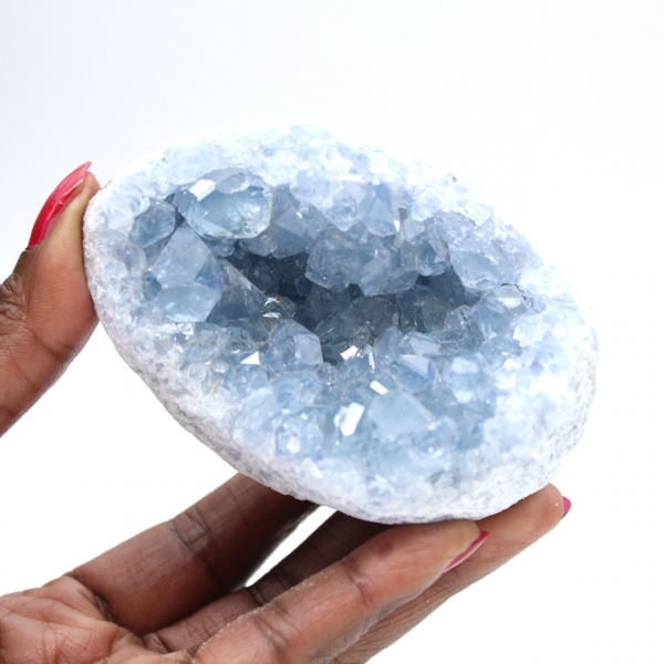 Bloc naturel de célestite bleue Madagascar