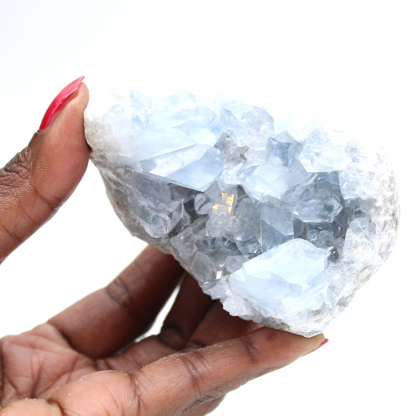Spécimen décoratif célestite bleue Madagascar