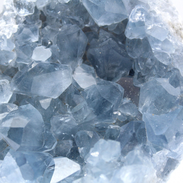 Célestite bleue de Madagascar géode naturelle