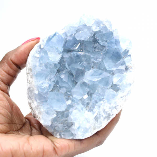 Célestite bleue de Madagascar géode naturelle