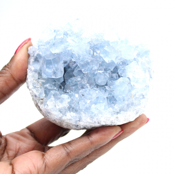 Géode de célestite bleue Madagascar pièce unique