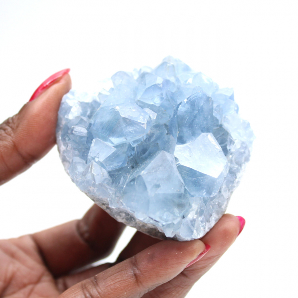 Bloc cristallin célestite bleue de Madagascar