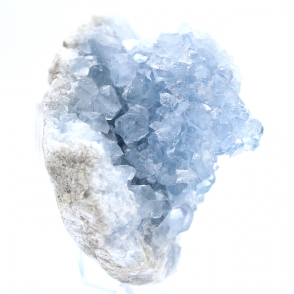 Géode de célestite bleue Madagascar authentique