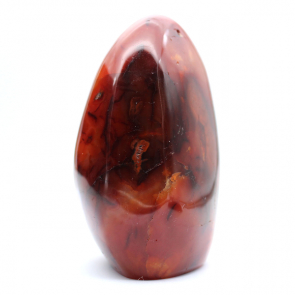 Cornaline Ornement Polie Rouge-Orange de Madagascar - Spécimen de Collection Authentique