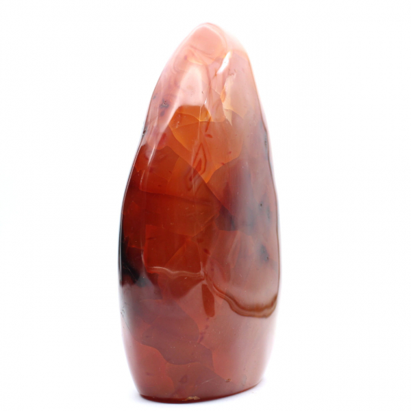 Cornaline Polie XXL Madagascar - Pierre Décorative Rouge-Orange Authentique (Ornement)