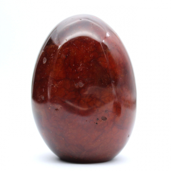 Cornaline Polie de Madagascar - Spécimen de Pierre Naturelle Rouge-Orange (Ornement)
