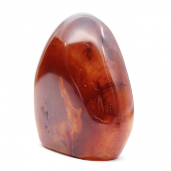 Ornement Cornaline Polie Madagascar - Spécimen de Collection Rouge-Orange (Pierre Naturelle)