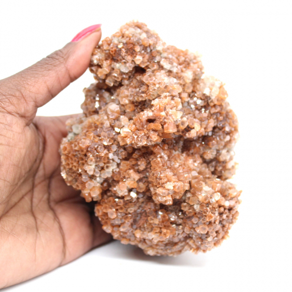 Aragonite marocaine en cristaux bruns