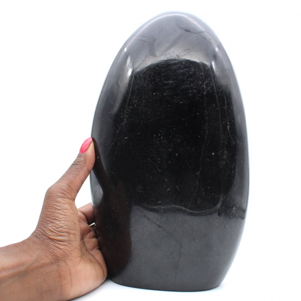 Spécimen de Tourmaline polie, grand ornement minéral, Madagascar