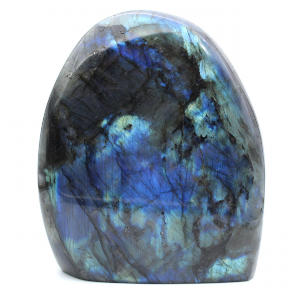 Labradorite polie, pierre naturelle de collection, grand format, Madagascar