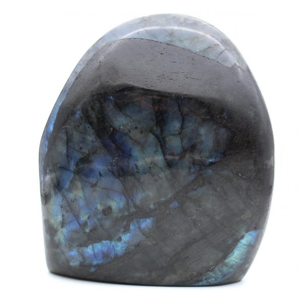 Labradorite polie, pierre naturelle de collection, grand format, Madagascar